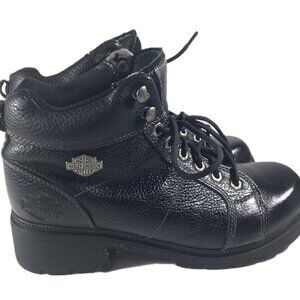 Harley Davidson Tyler Chukka  Black Leather Riding Boots Women's Size 10 US